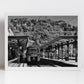 Taormina-Giardini Sicily Black And White Photography Print Railway Wall Art