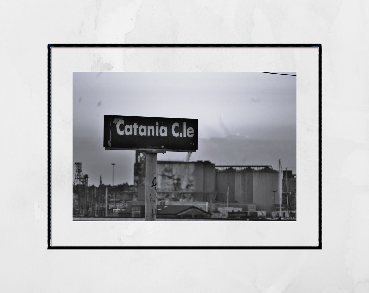 Catania Sicily Print Urban Black And White Photography