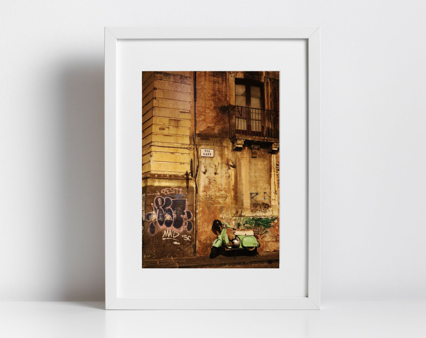 Catania Sicily Print Vespa Poster Street Photography