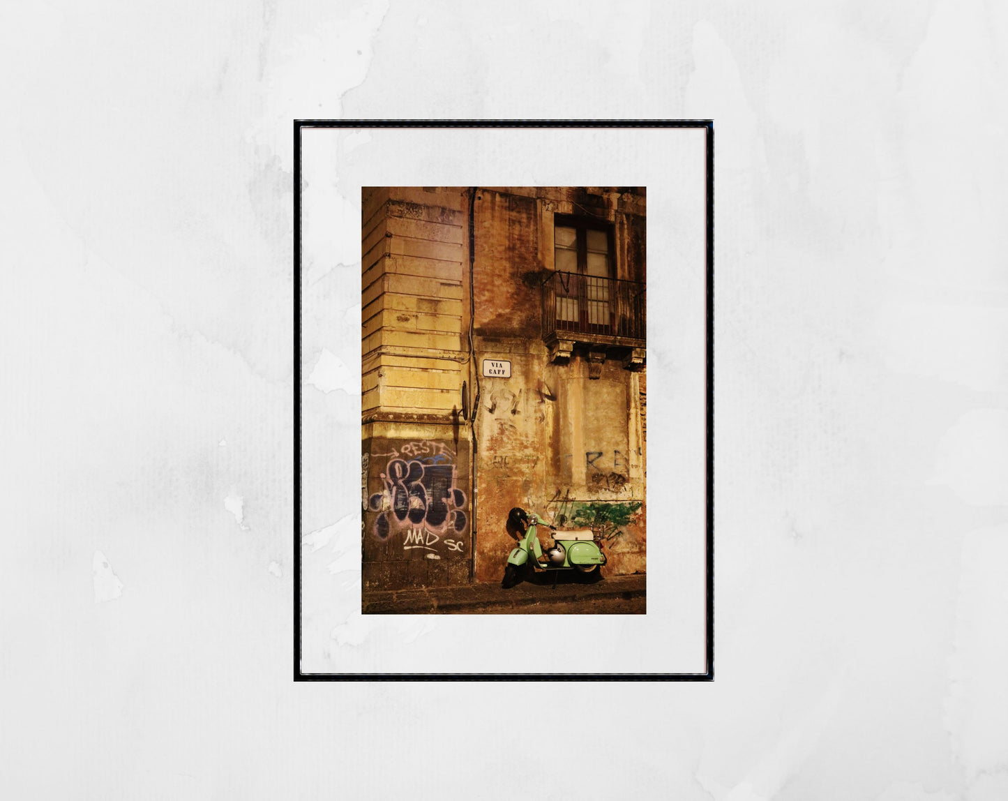 Catania Sicily Print Vespa Poster Street Photography