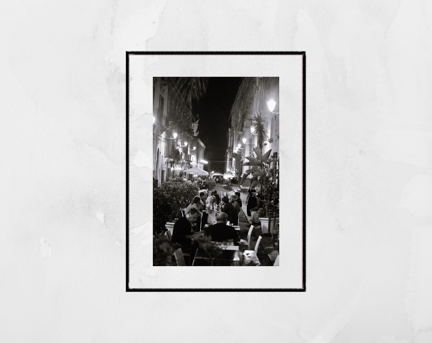 Catania Sicily Black And White Photography Print Italian Restaurant Decor