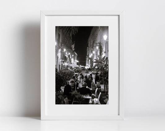 Catania Sicily Black And White Photography Print Italian Restaurant Decor
