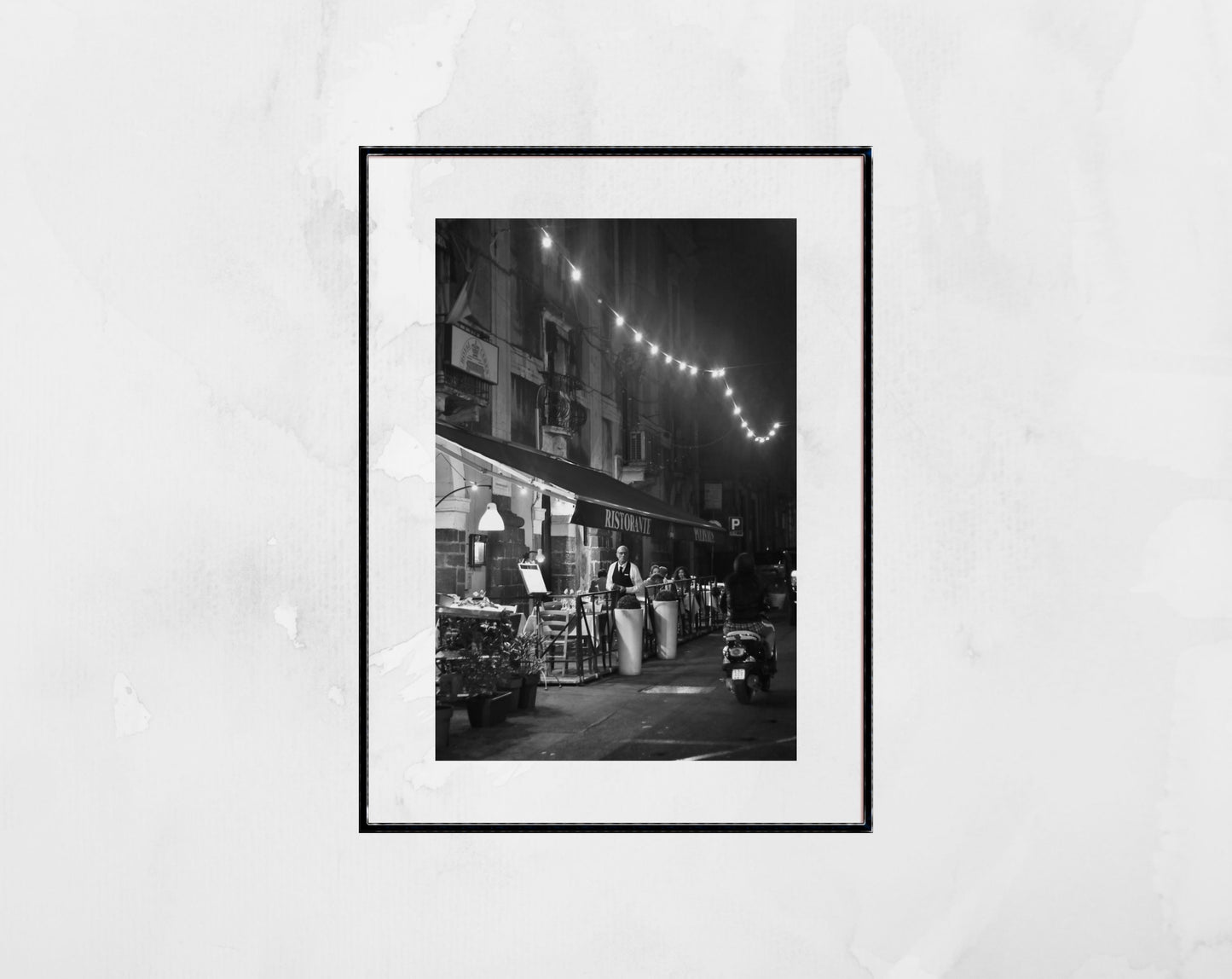 Catania Sicily Black And White Print Italian Restaurant Decor