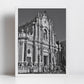 Catania Cathedral Sicily Black And White Photography Print