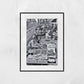 Catania Fish Market Sicily Black And White Photography Print