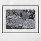 Catania Fish Market Sicily Black And White Photography Art Print