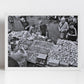 Catania Fish Market Sicily Black And White Photography Art Print