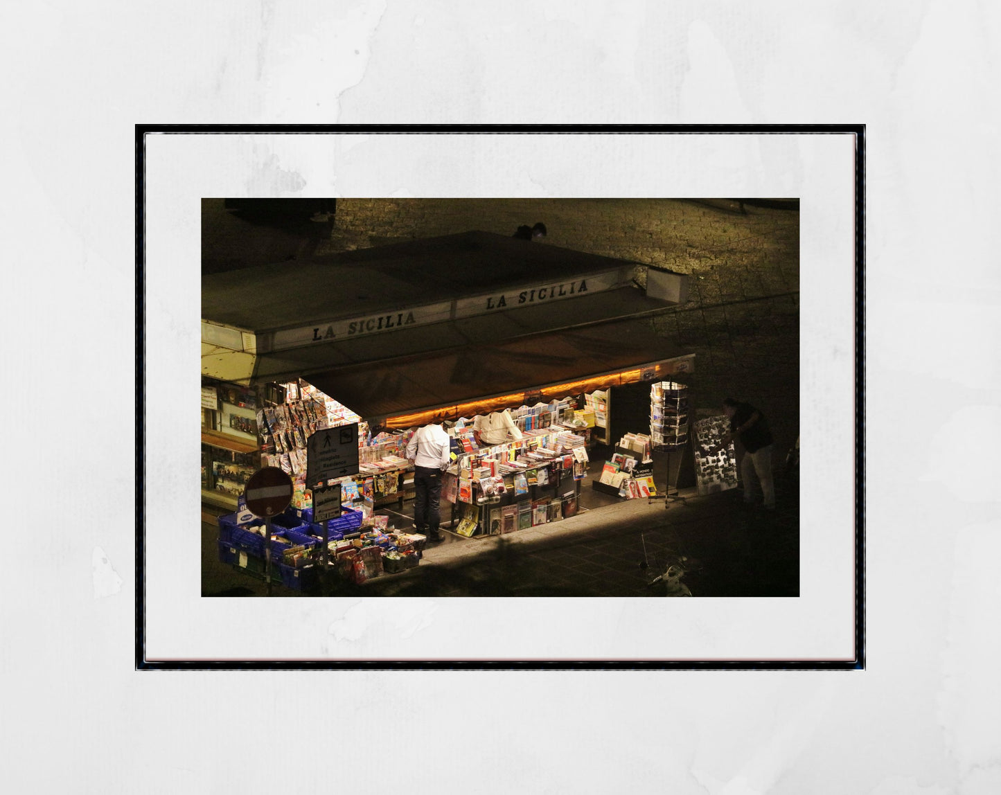 Catania Sicily Print Street Photography Italian Wall Art Newspaper Stand