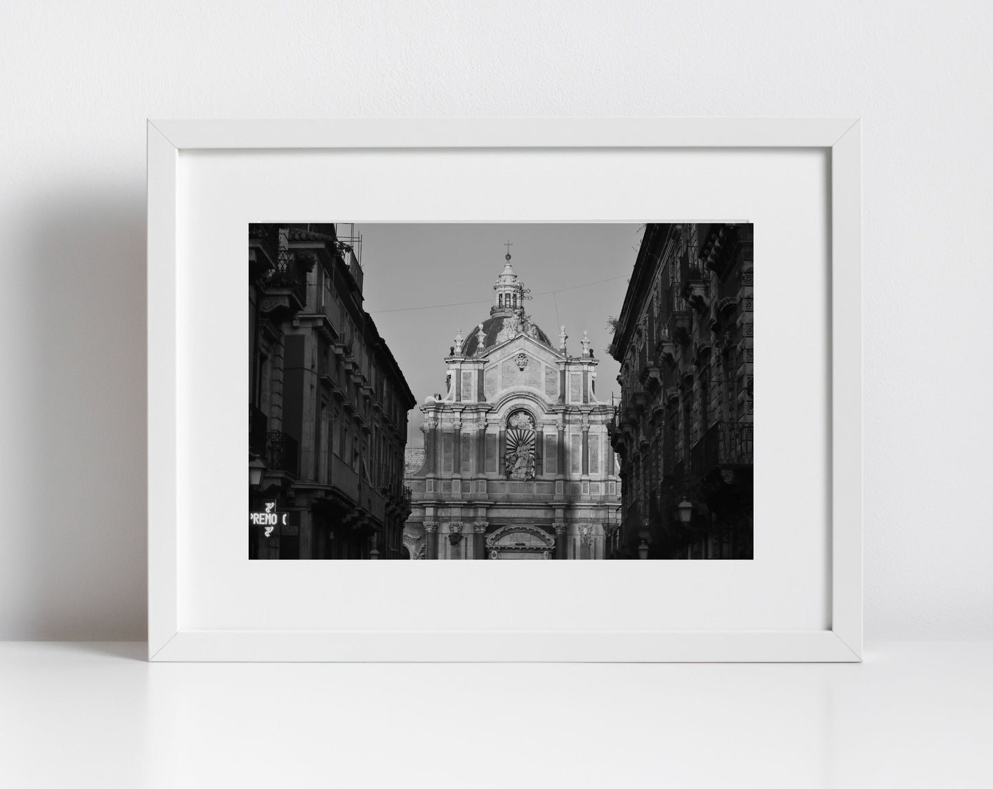 Catania Sicily Black And White Photography Print Italy Wall Art