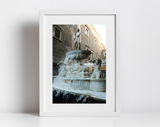 Amenano Fountain Catania Sicily Photography Poster Italy Wall Art