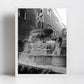 Amenano Fountain Catania Sicily Black And White Photography Poster Italy Wall Art