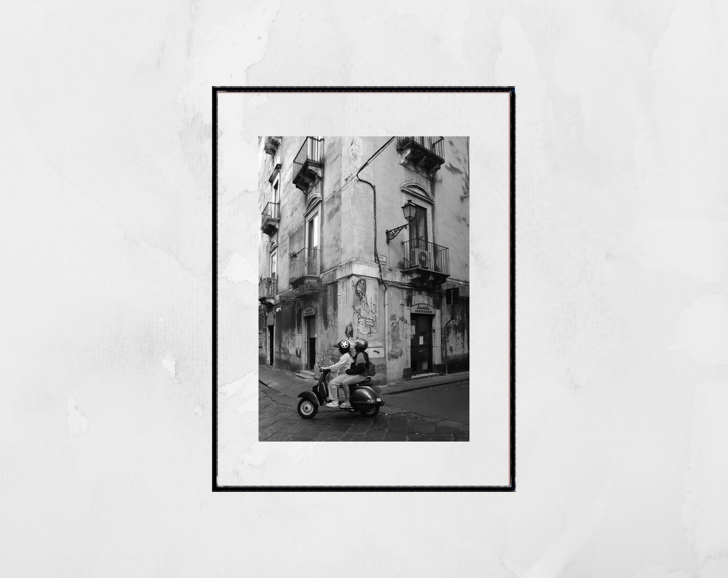 Italy Wall Art Catania Sicily Black And White Print Street Photography