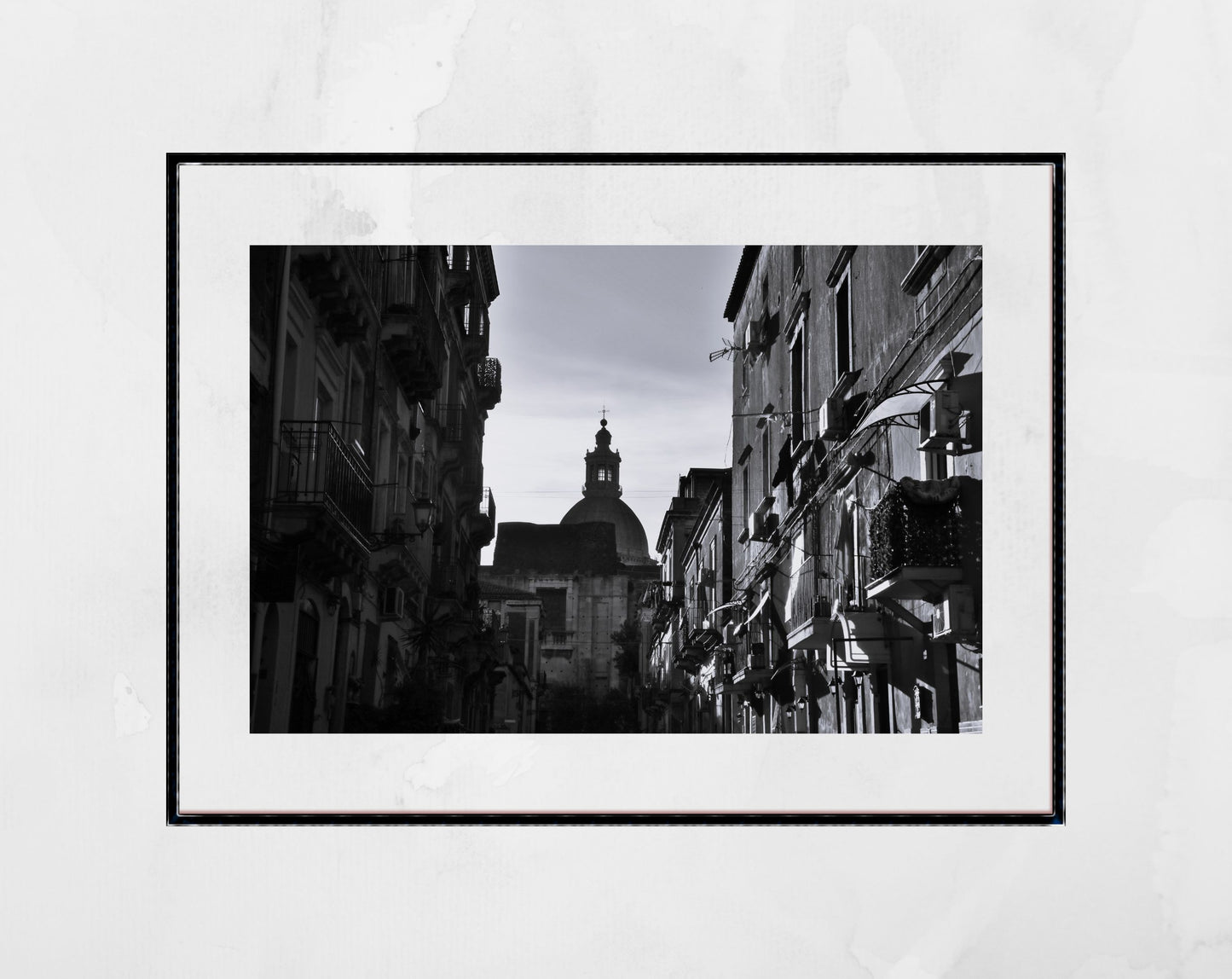 Italy Wall Art Catania Sicily Black And White Photography Print