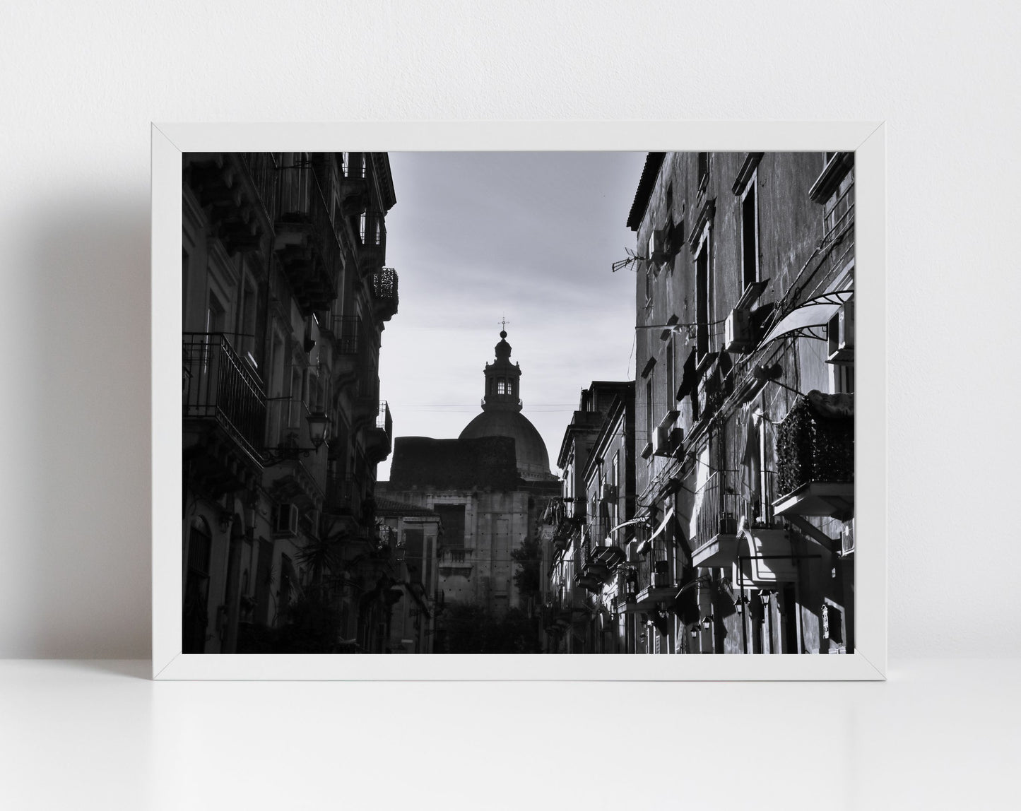 Italy Wall Art Catania Sicily Black And White Photography Print