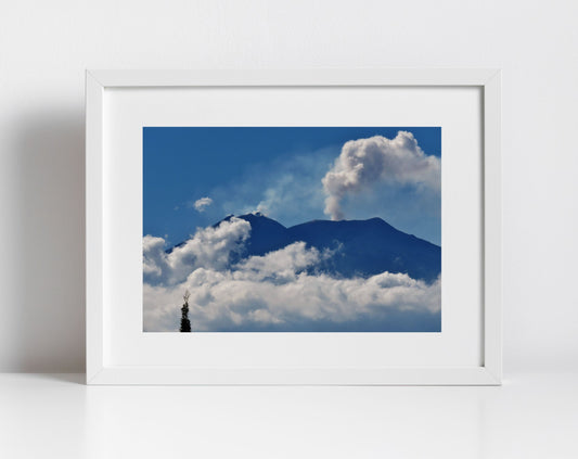 Mount Etna Poster Volcano Art