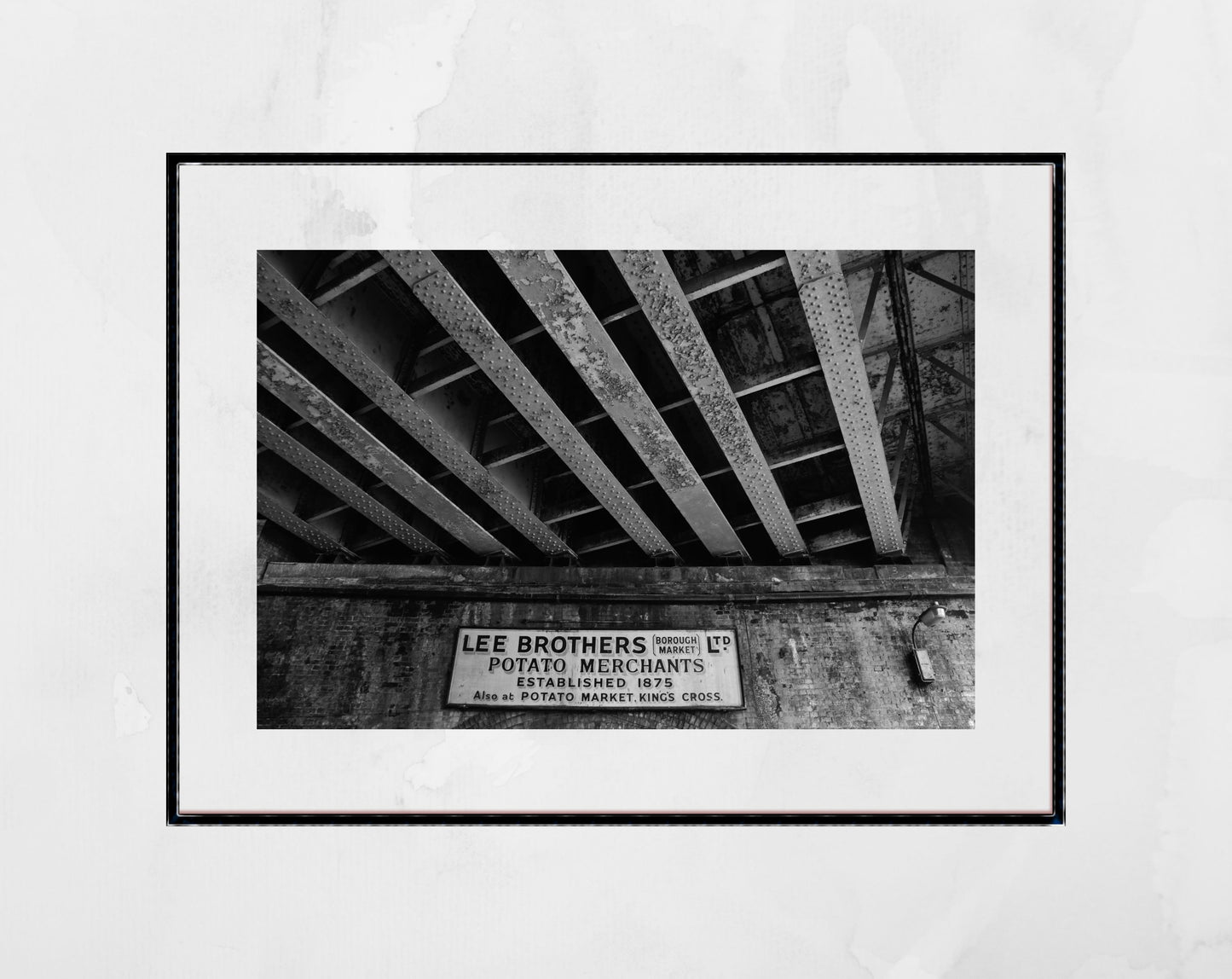 Borough Market Print London Street Black And White Photography