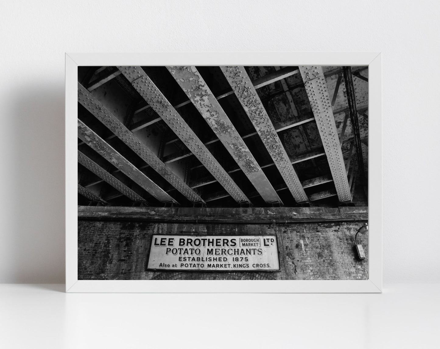 Borough Market Print London Street Black And White Photography