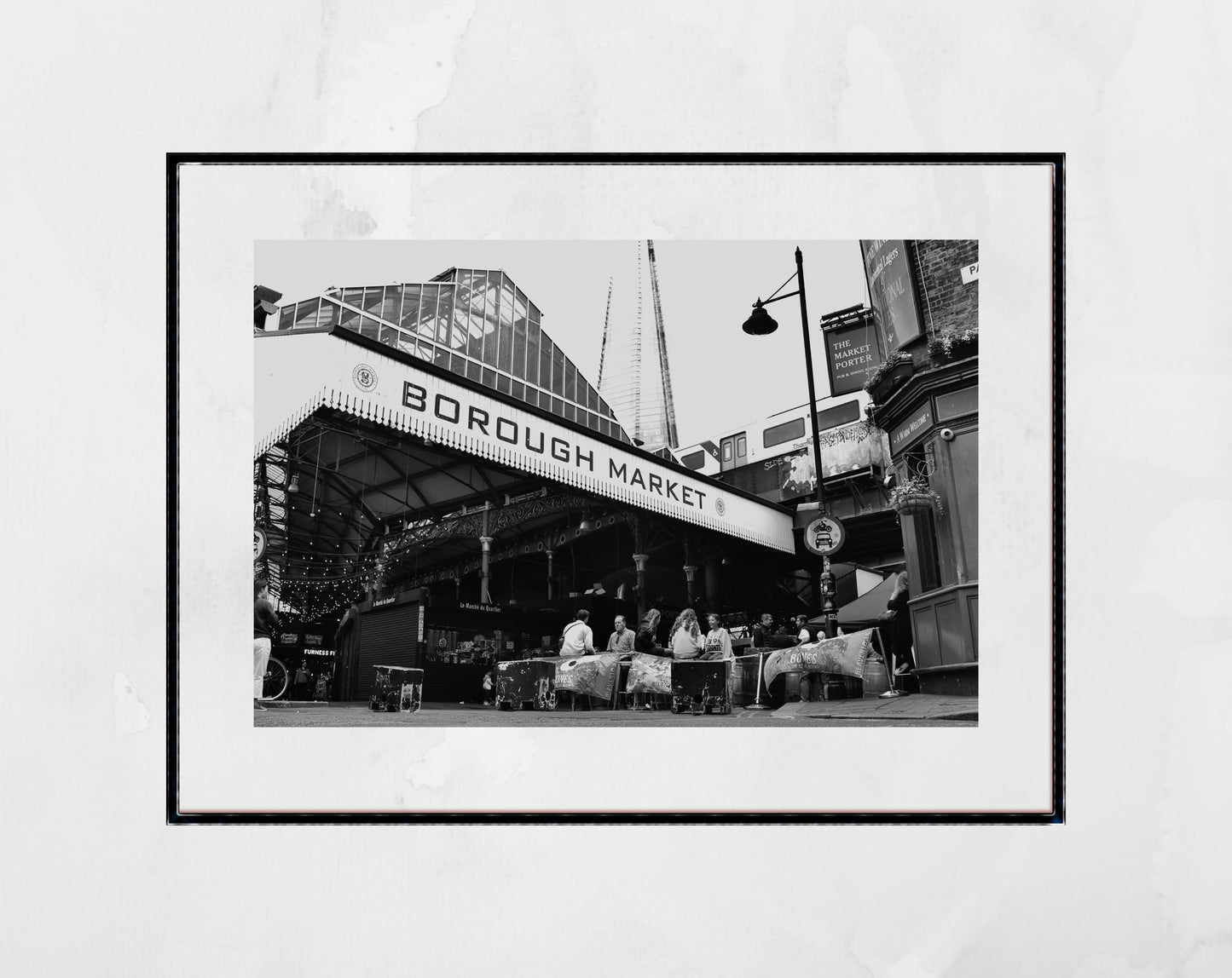 Borough Market Print London Black And White Photography Art