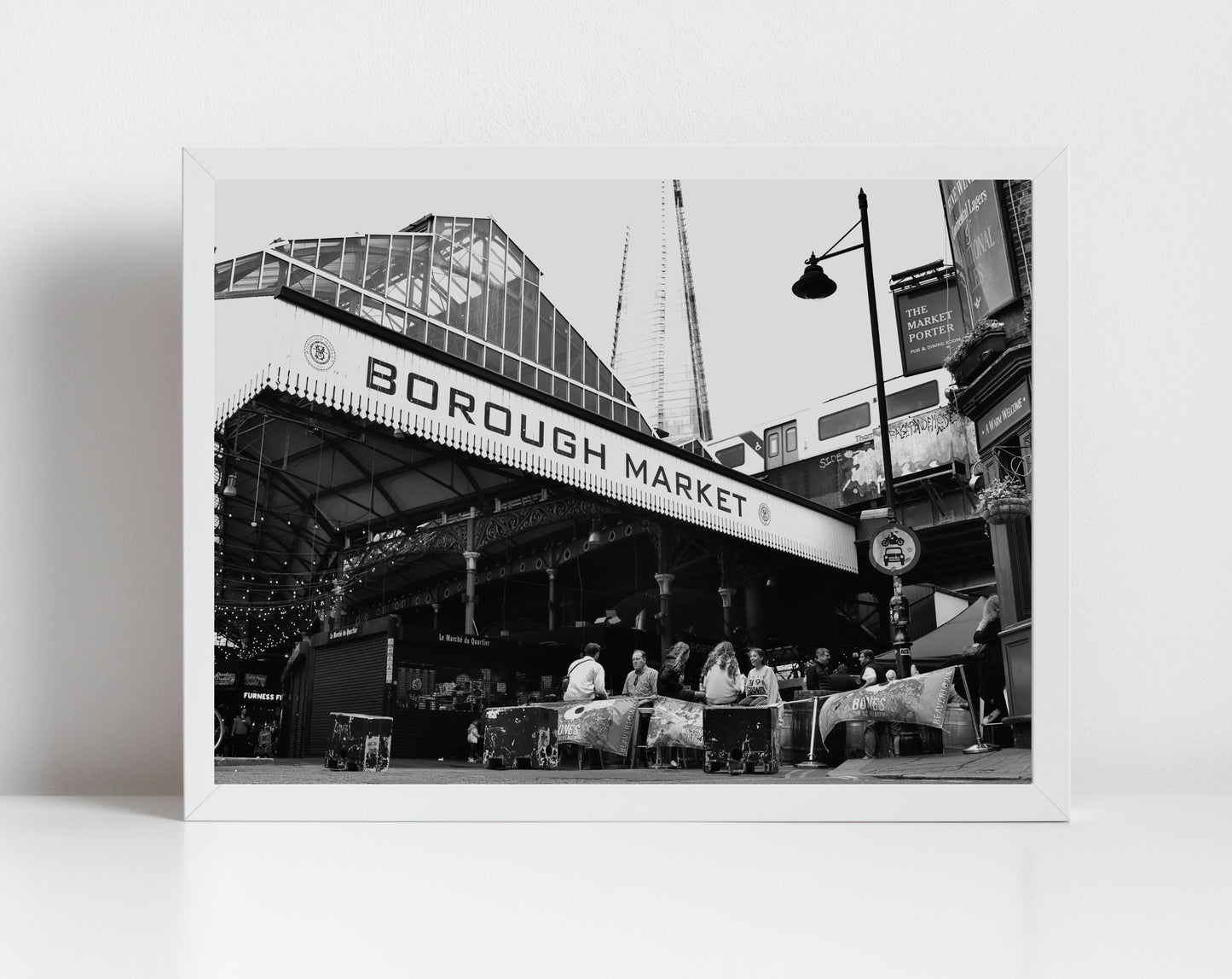 Borough Market Print London Black And White Photography Art