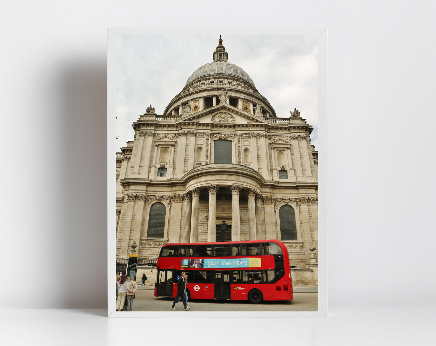 St Paul's Cathedral Art London Red Bus Print