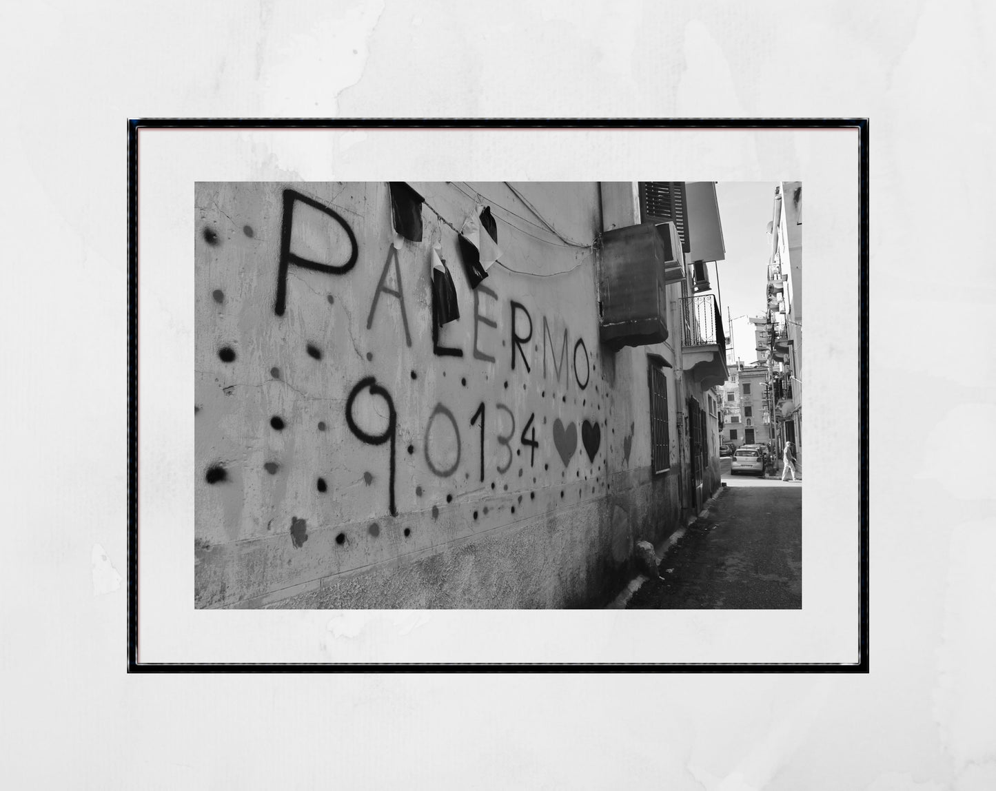 Sicily Palermo F.C. Black And White Print Football Wall Art Street Photography