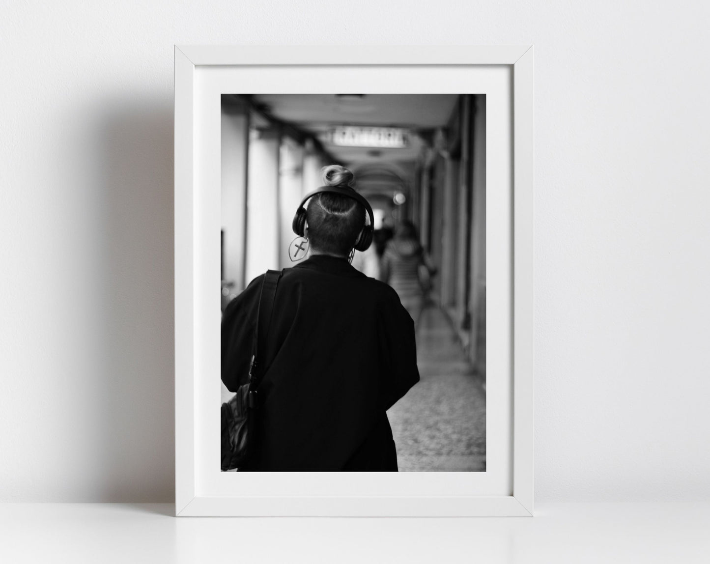 Bologna Italy Street Black And White Photography Print Punk Poster