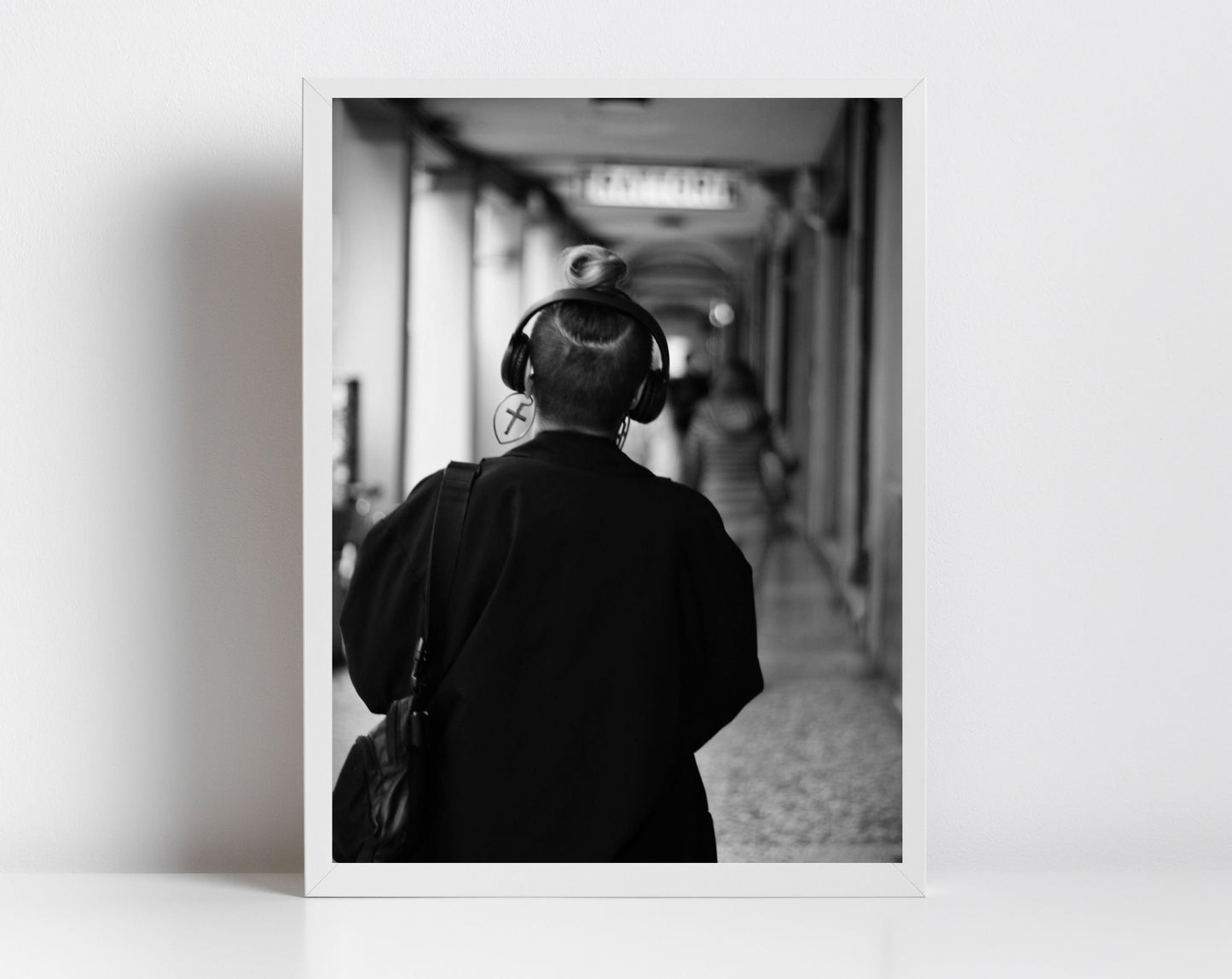 Bologna Italy Street Black And White Photography Print Punk Poster