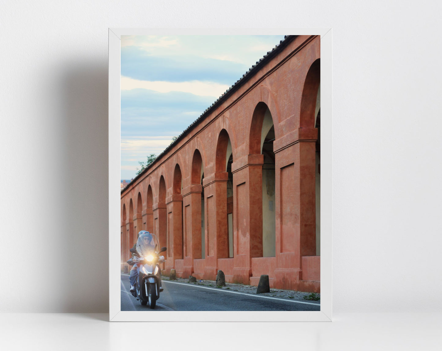 Bologna Italy Fine Art Photography Print Moped Portico di San Luca Wall Art