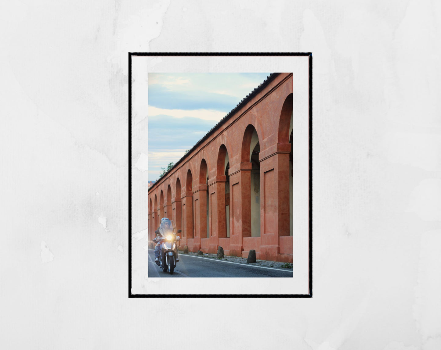 Bologna Italy Fine Art Photography Print Moped Portico di San Luca Wall Art