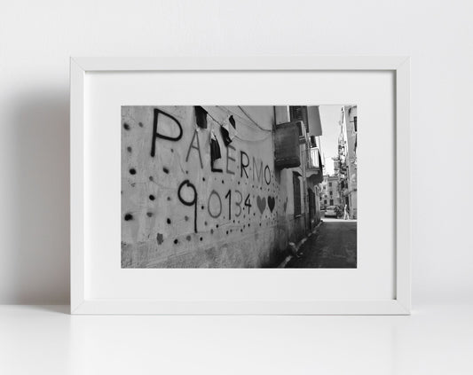 Sicily Palermo F.C. Black And White Print Football Wall Art Street Photography