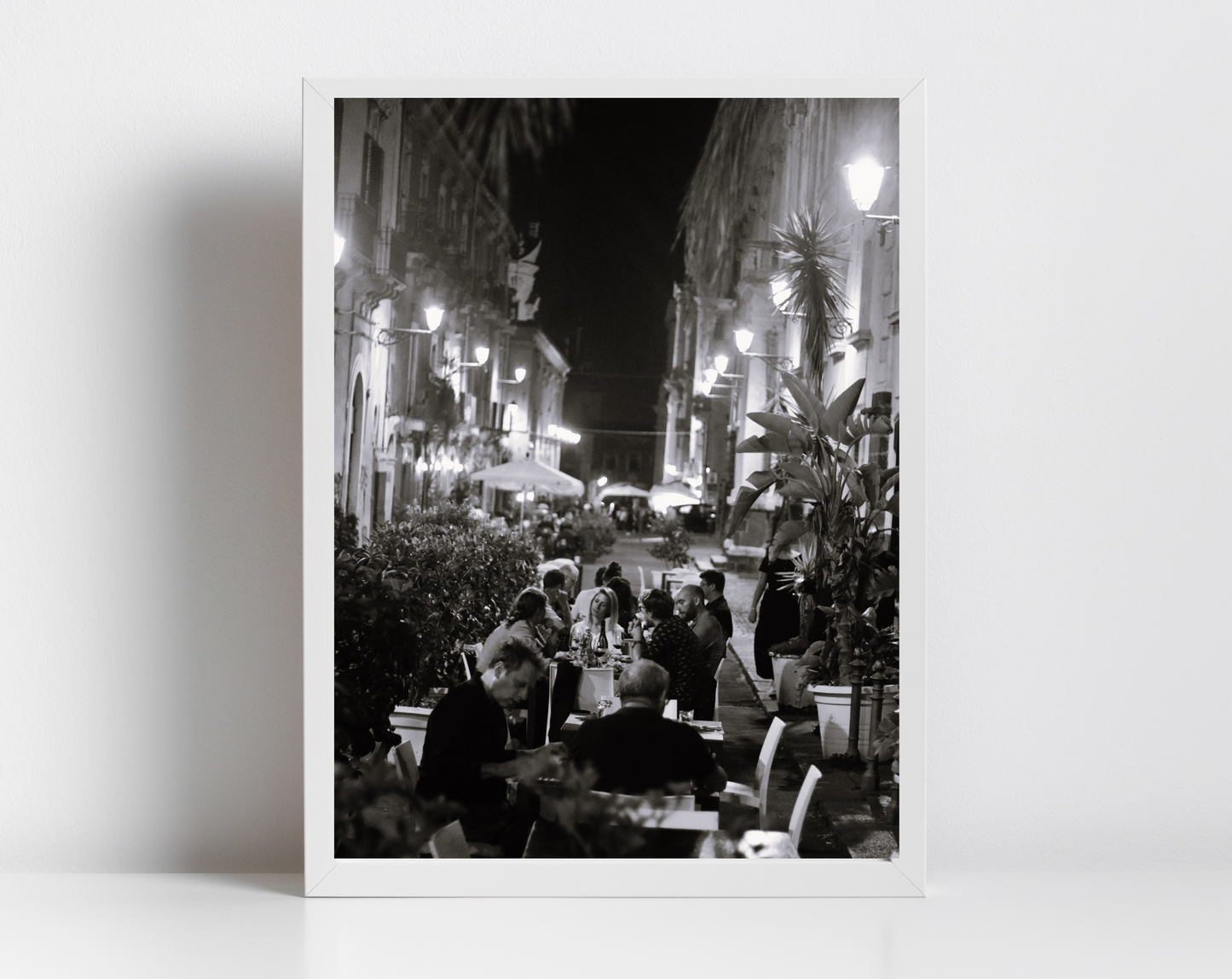 Catania Sicily Black And White Photography Print Italian Restaurant Decor