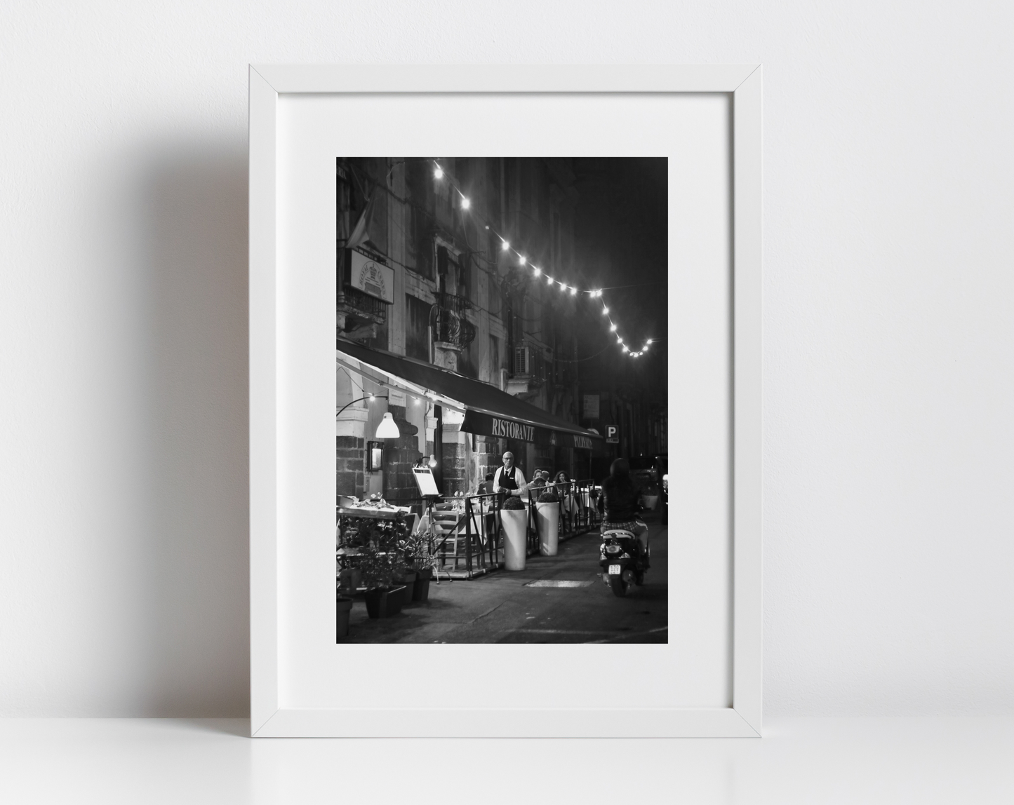 Catania Sicily Black And White Print Italian Restaurant Decor