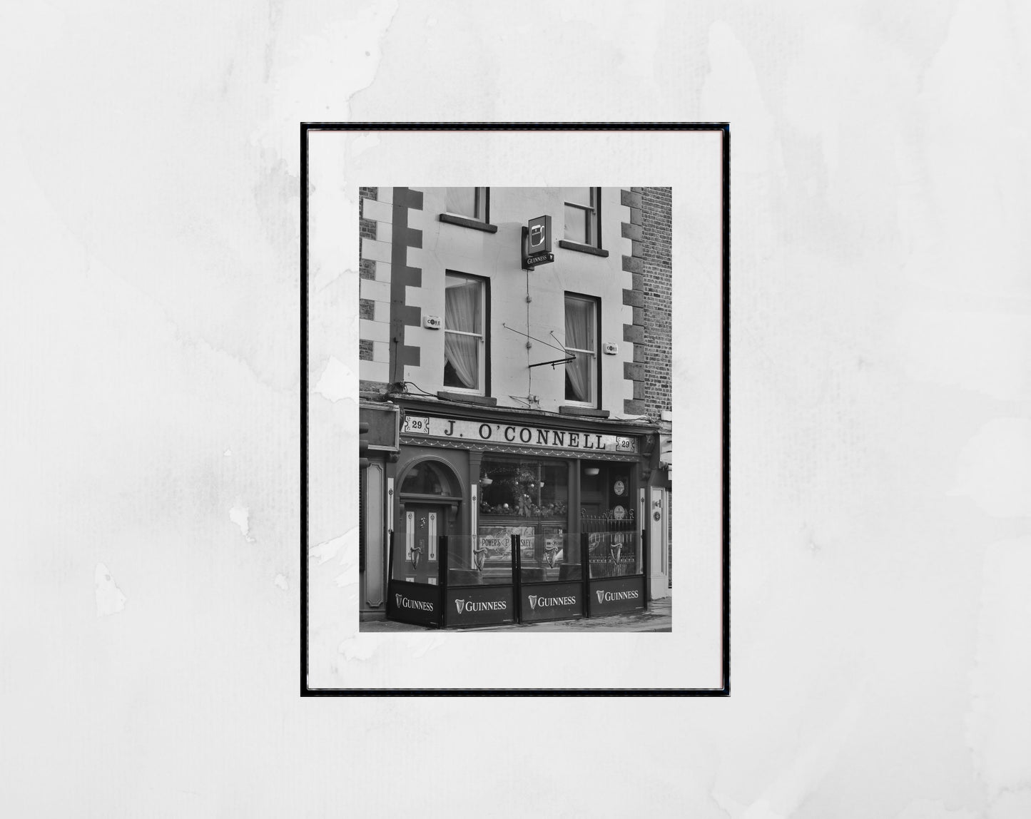 Irish Pub Black And White Print Rathmines Dublin Street Photography