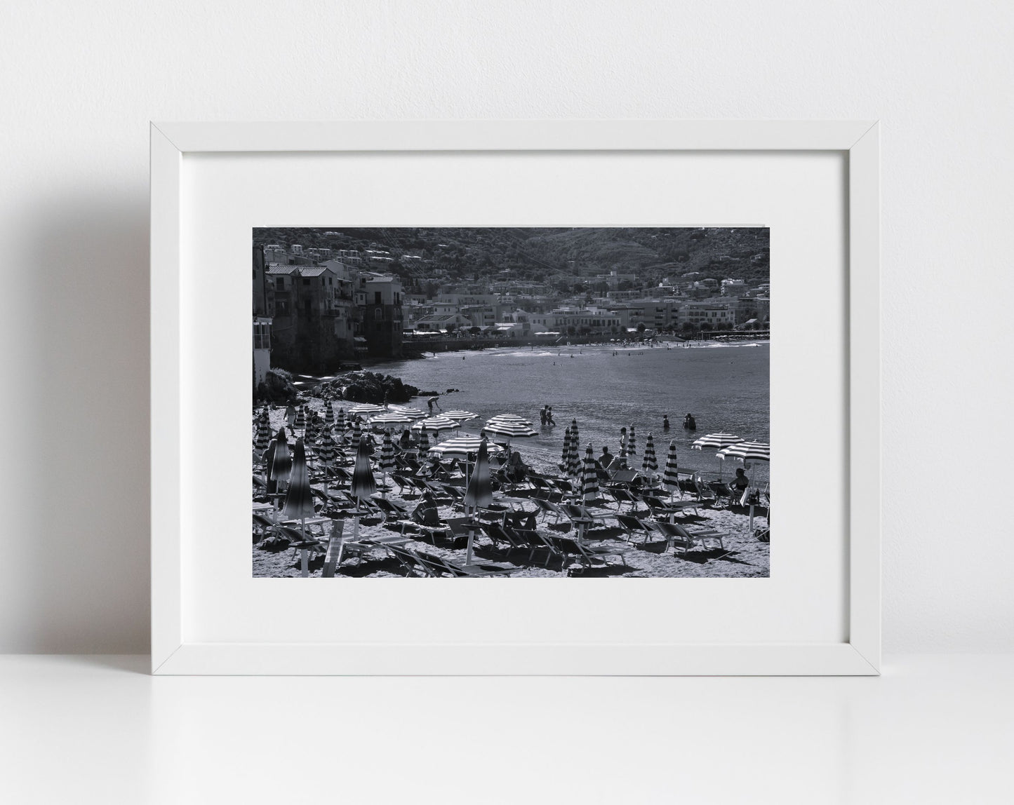 Cefalù Sicily Wall Art Italian Beach Black And White Photography