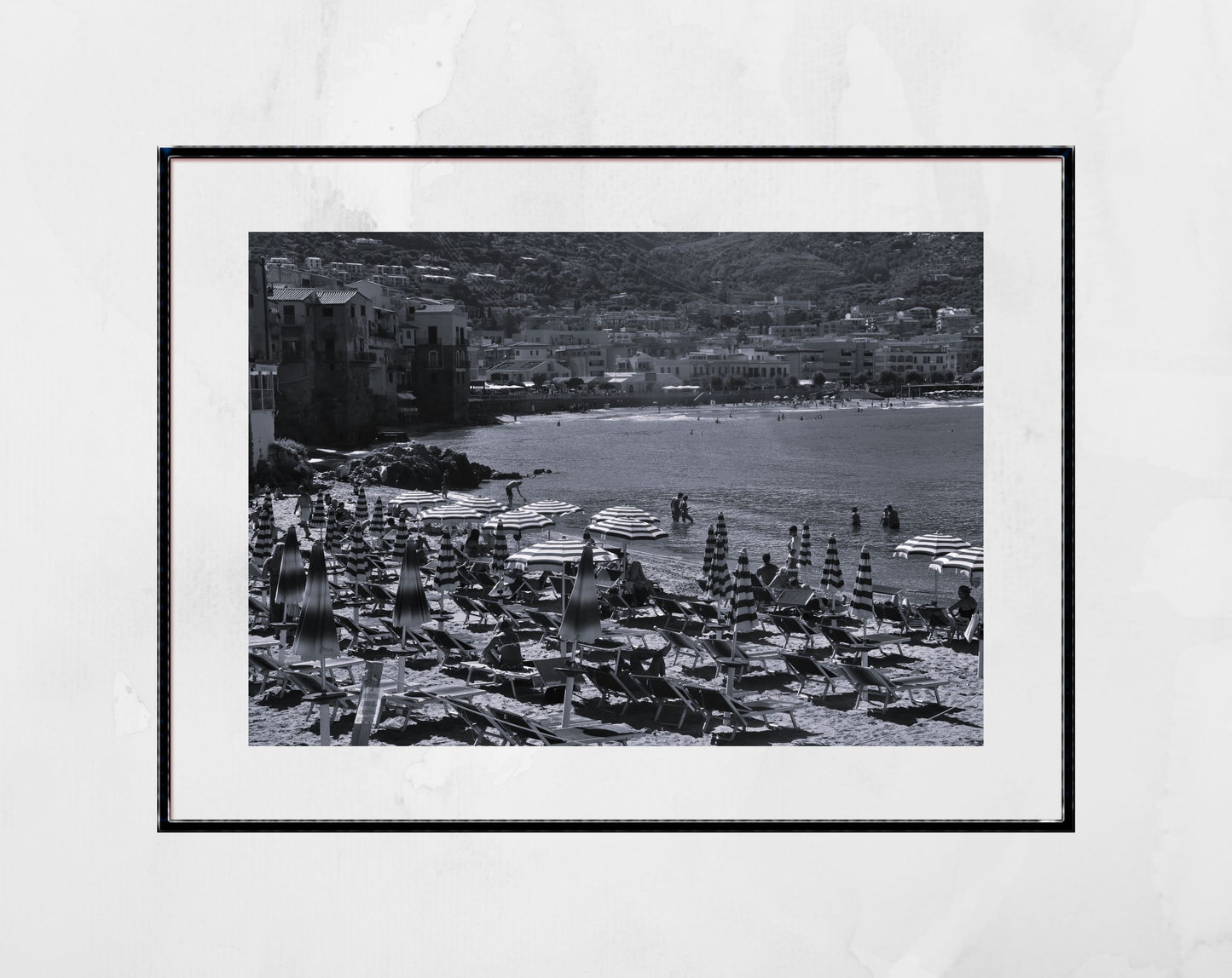 Cefalù Sicily Wall Art Italian Beach Black And White Photography