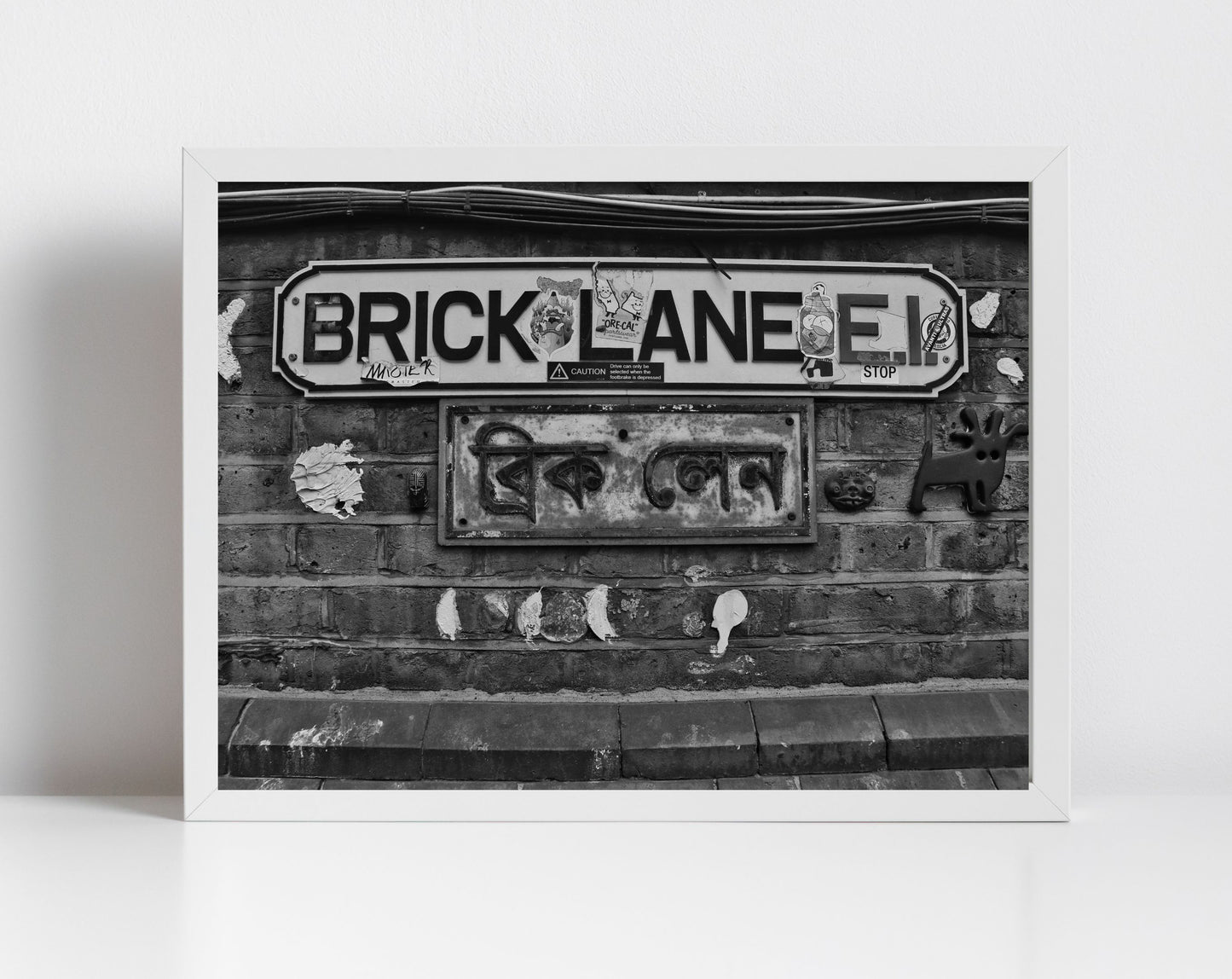 Brick Lane Poster London Black And White Photography Print