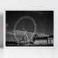 London Eye Black And White Photography Print