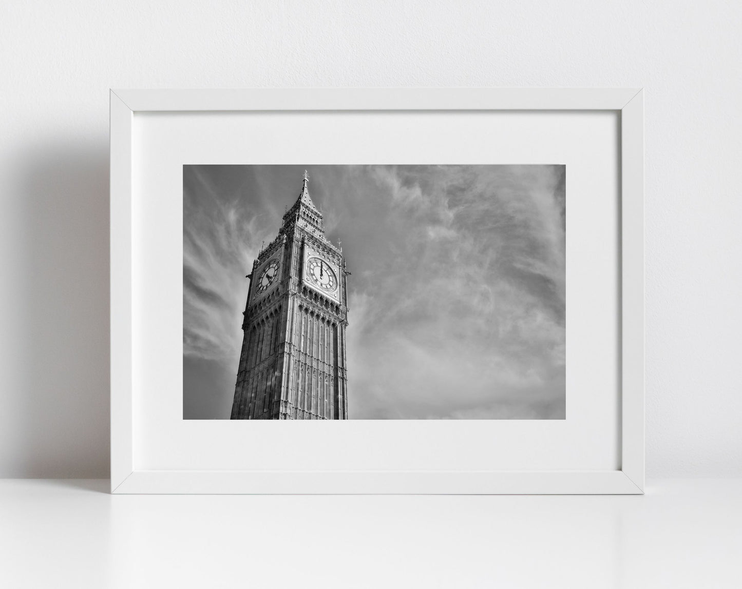 Big Ben Print London Black And White Photography Wall Art