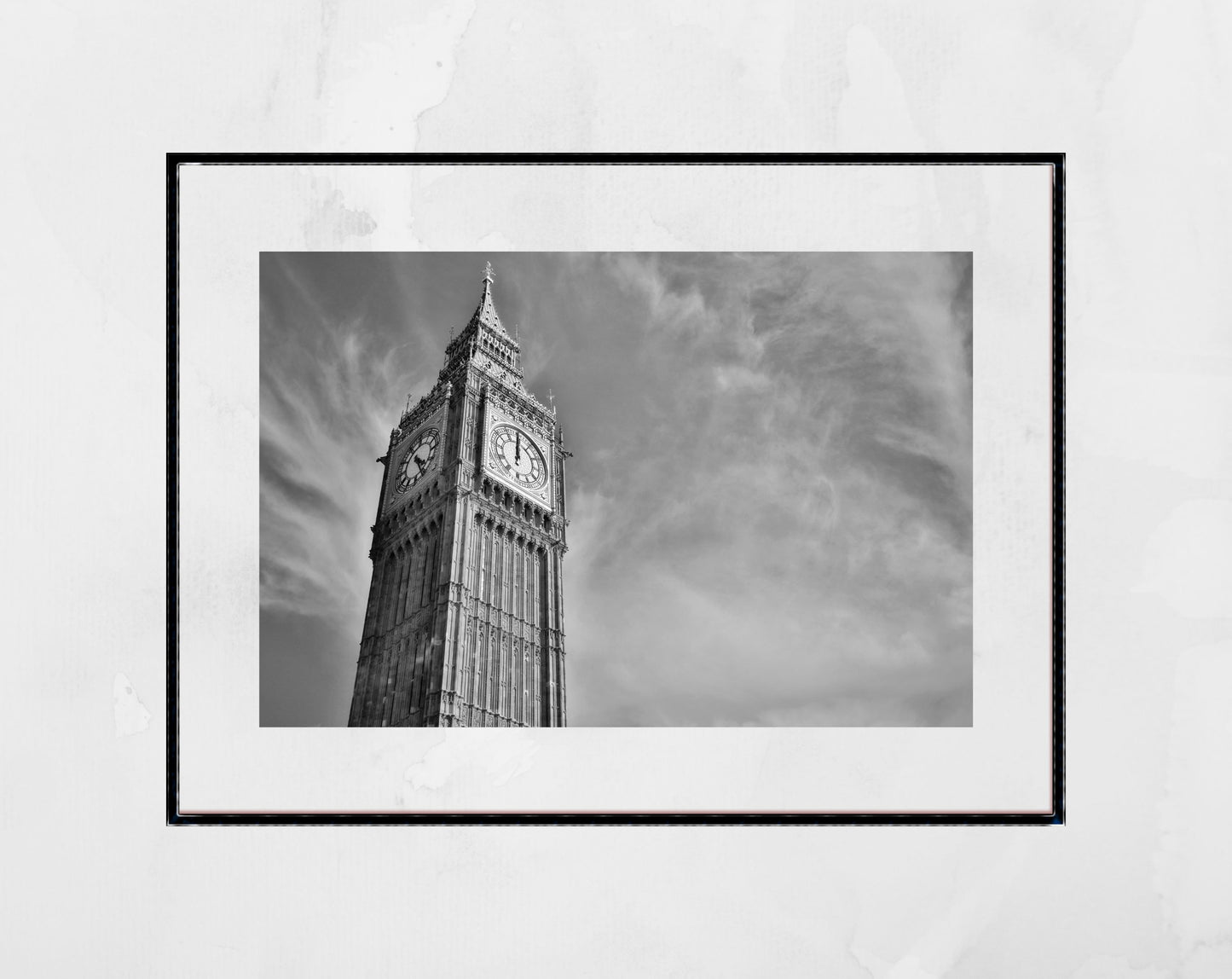 Big Ben Print London Black And White Photography Wall Art