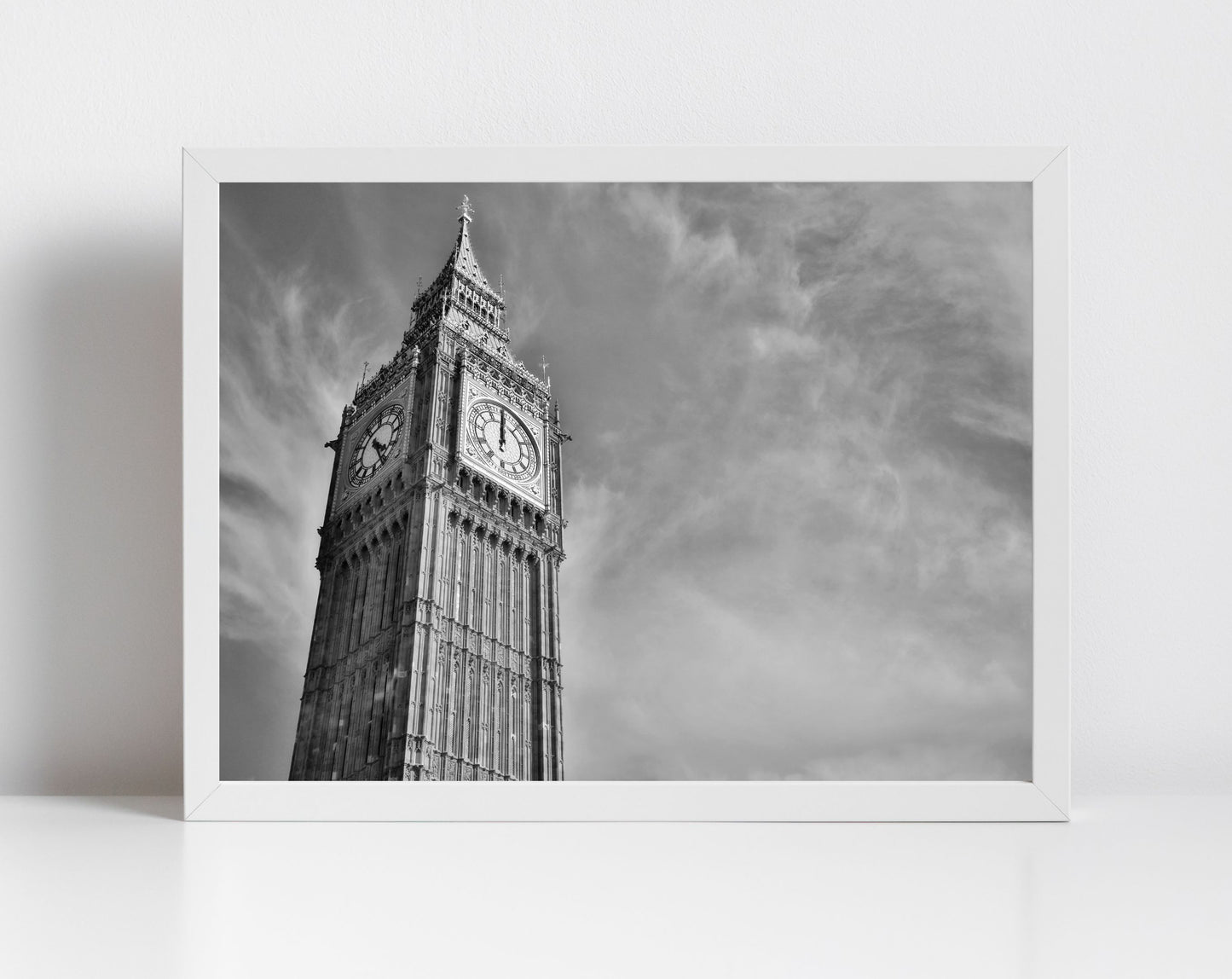 Big Ben Print London Black And White Photography Wall Art