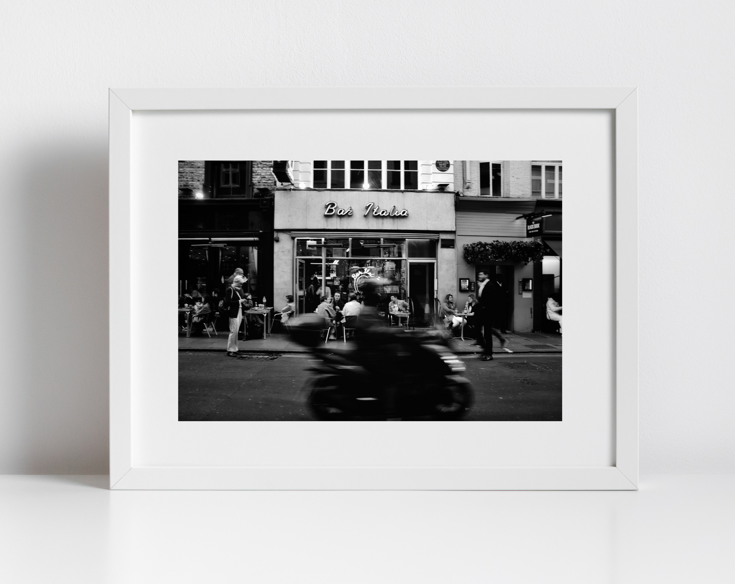 Bar Italia Soho London Black And White Photography Print