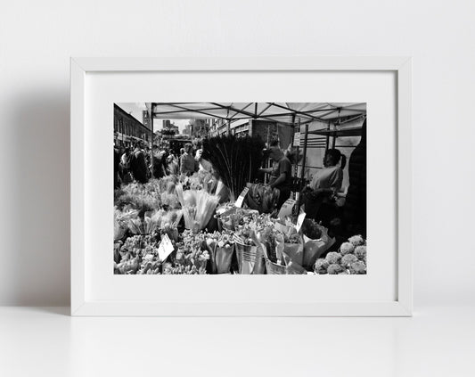 Columbia Road Flower Market Print London Black And White Photography