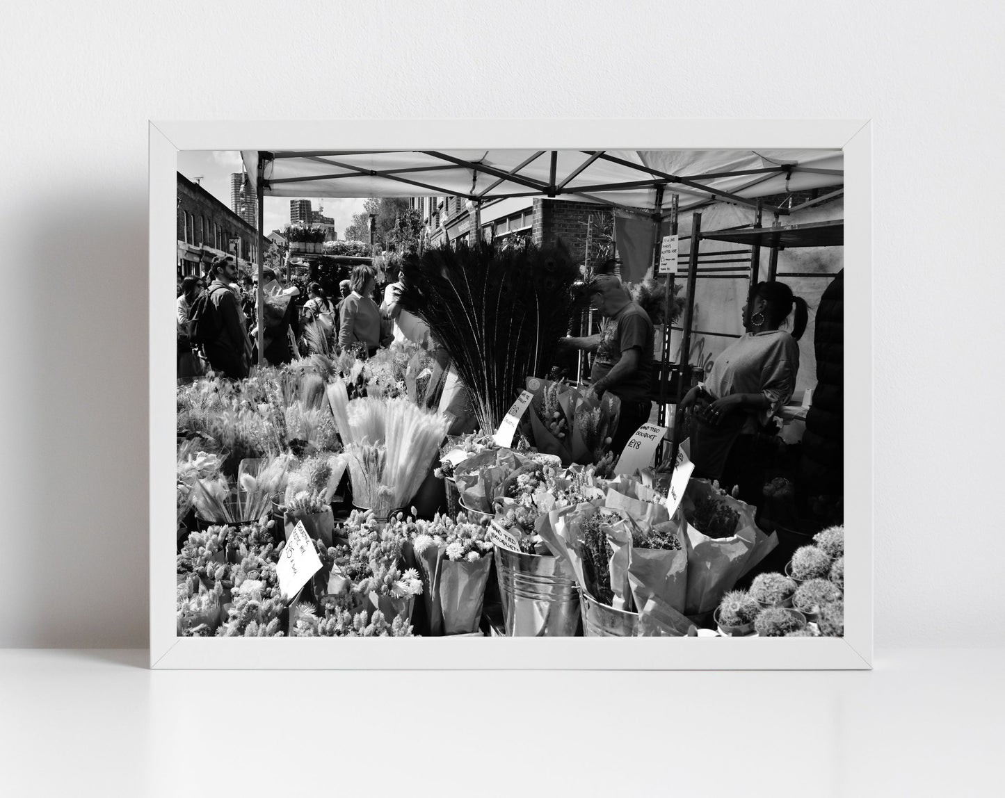 Columbia Road Flower Market Print London Black And White Photography