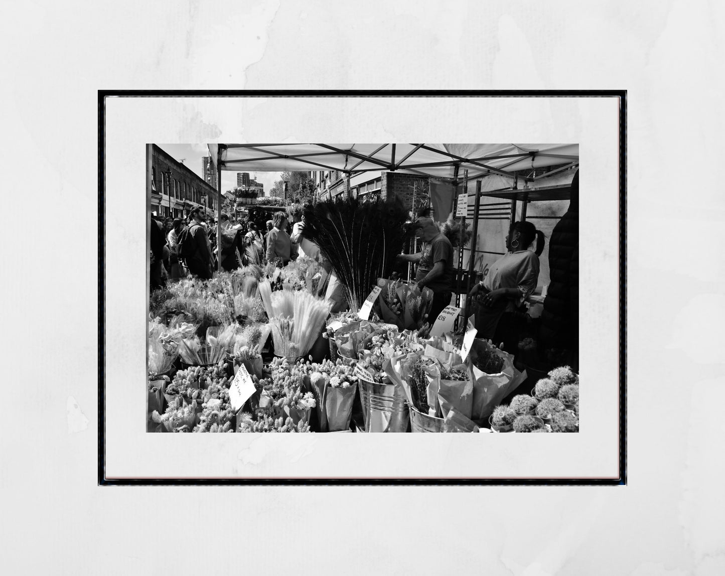 Columbia Road Flower Market Print London Black And White Photography