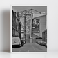 Hibernian FC Easter Road Black And White Photography Art Print
