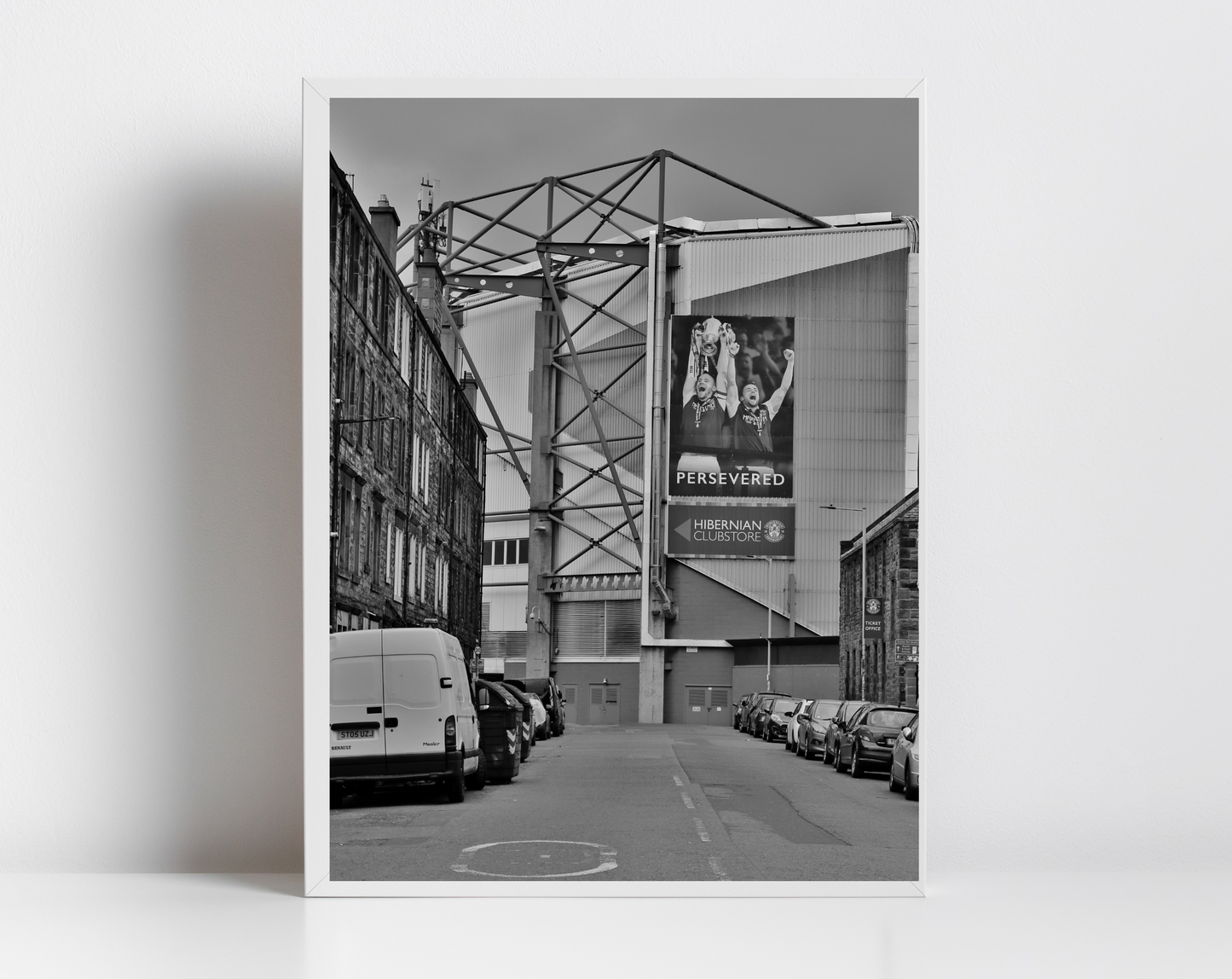 Hibernian FC Easter Road Black And White Photography Art Print