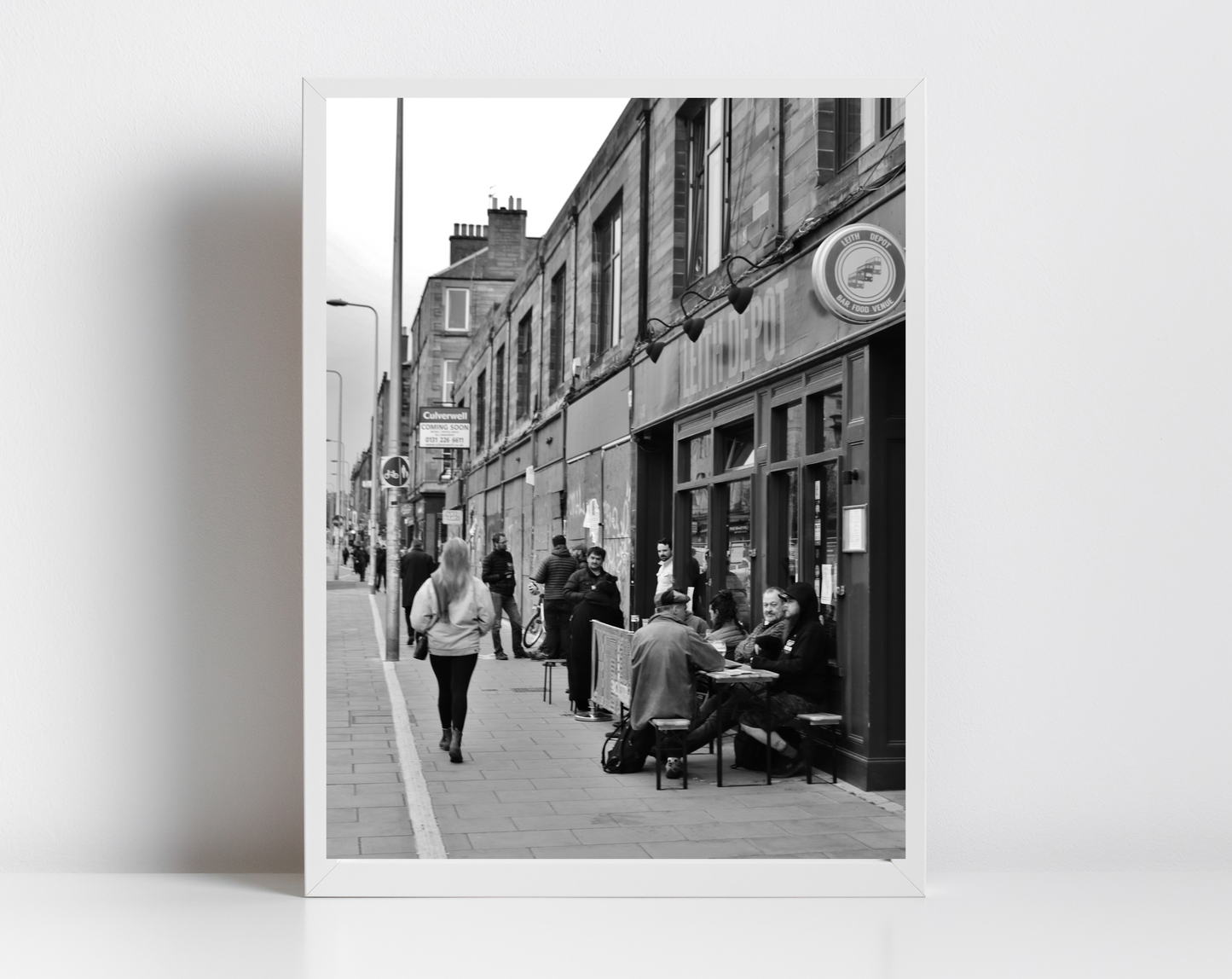 Leith Edinburgh Black And White Photography Print