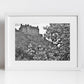 Edinburgh Castle Black And White Photography Print Cherry Blossom Wall Art