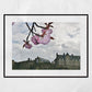 Edinburgh Castle Print Cherry Blossom Wall Art