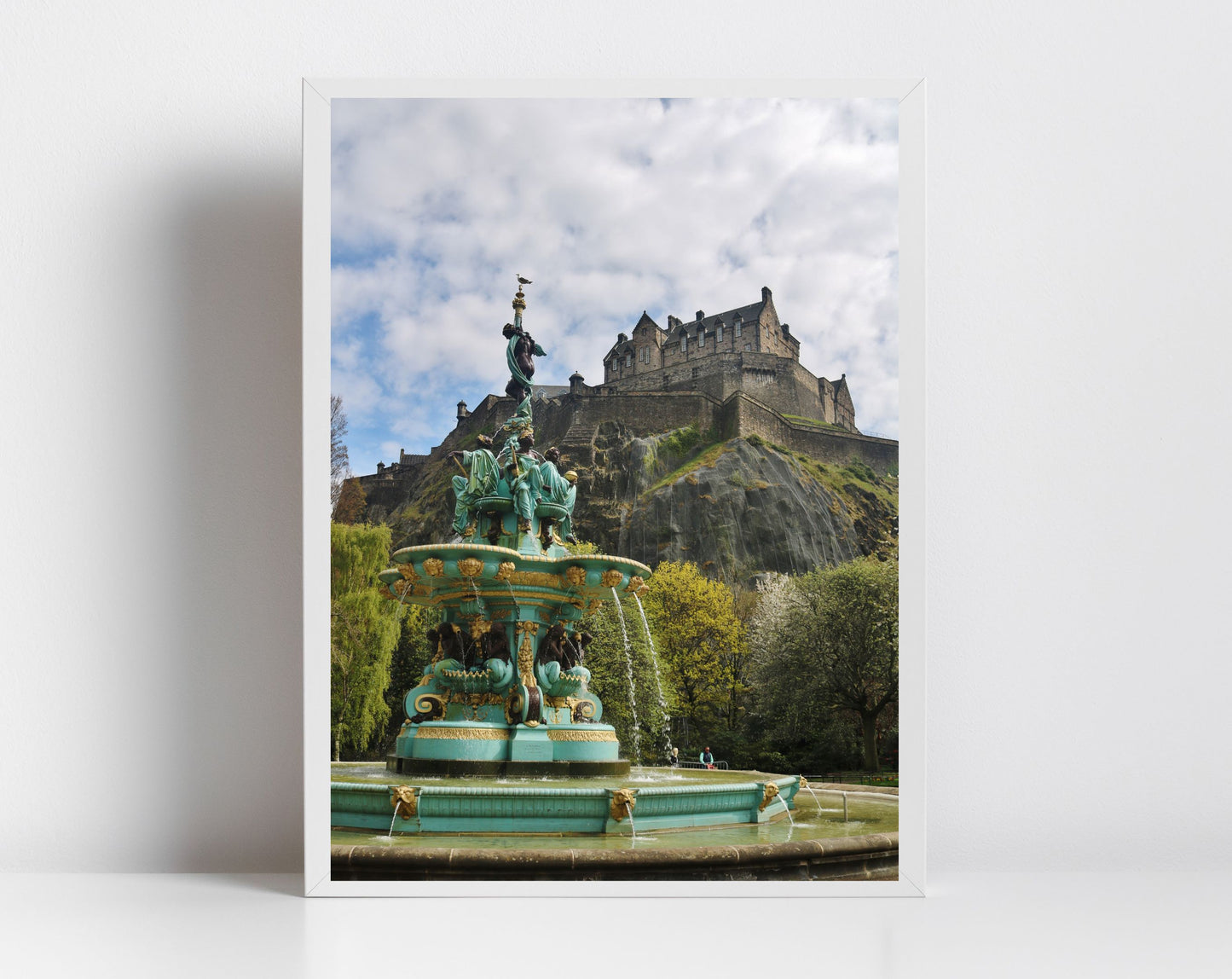 Edinburgh Castle Ross Fountain Photography Print